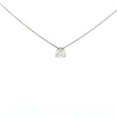 14k White Gold 1.22ct G SI2 Round Diamond Solitaire Pendant Certified By GIA # 2111125474